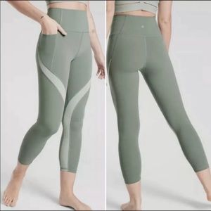 Athleta Salutation Stash Pocket 7/8 - M - Sage Green.Free shipping!